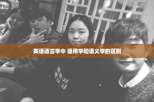 英语语言学中 语用学和语义学的区别