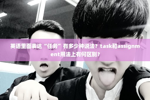 英语里面表达“任务”有多少种说法？task和assignment用法上有何区别？