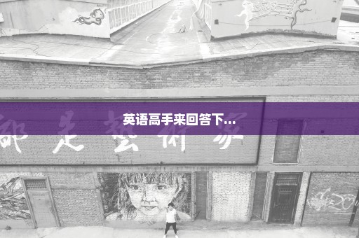 英语高手来回答下...