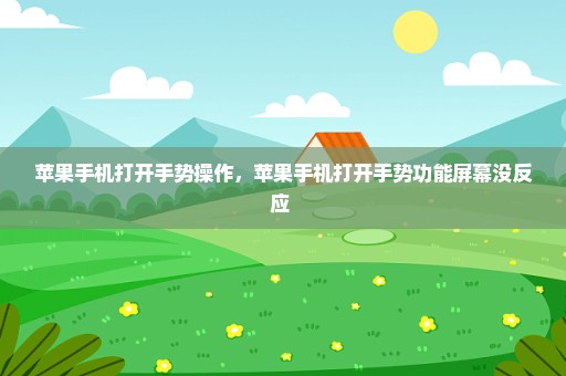 苹果手机打开手势操作，苹果手机打开手势功能屏幕没反应 