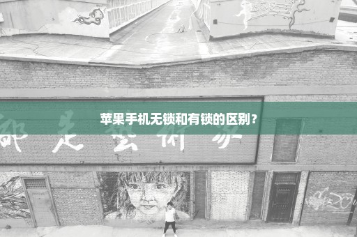 苹果手机无锁和有锁的区别？