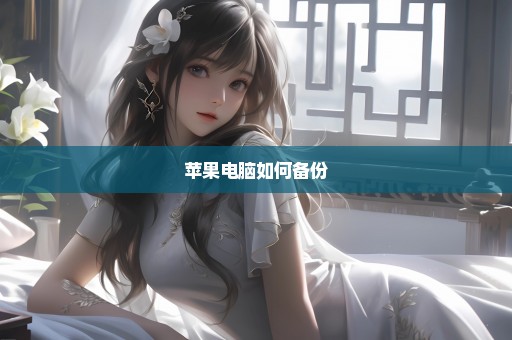苹果电脑如何备份