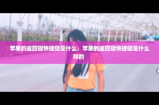 苹果的返回键快捷键是什么，苹果的返回键快捷键是什么样的 