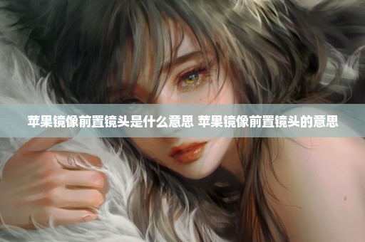 苹果镜像前置镜头是什么意思 苹果镜像前置镜头的意思