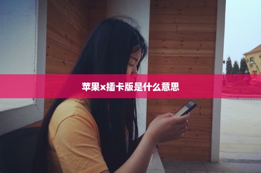 苹果x插卡版是什么意思