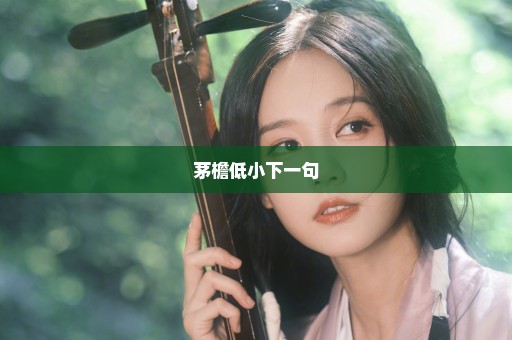 茅檐低小下一句