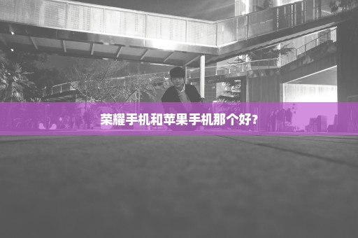荣耀手机和苹果手机那个好？