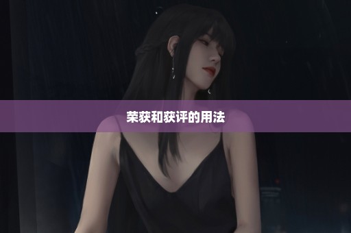 荣获和获评的用法