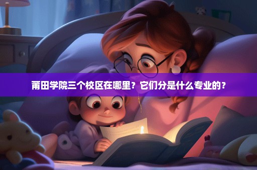 莆田学院三个校区在哪里？它们分是什么专业的？