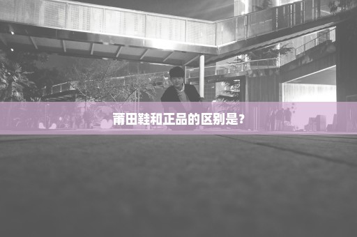 莆田鞋和正品的区别是？