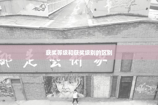获奖等级和获奖级别的区别