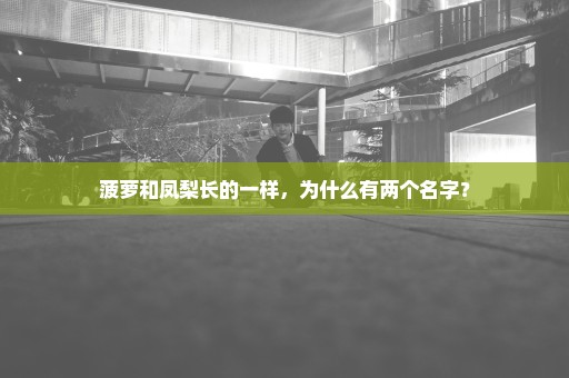菠萝和凤梨长的一样，为什么有两个名字？
