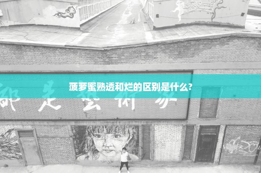 菠萝蜜熟透和烂的区别是什么?