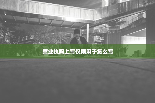 营业执照上写仅限用于怎么写