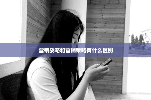 营销战略和营销策略有什么区别