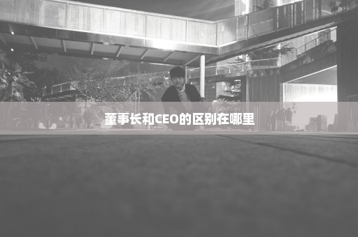 董事长和CEO的区别在哪里