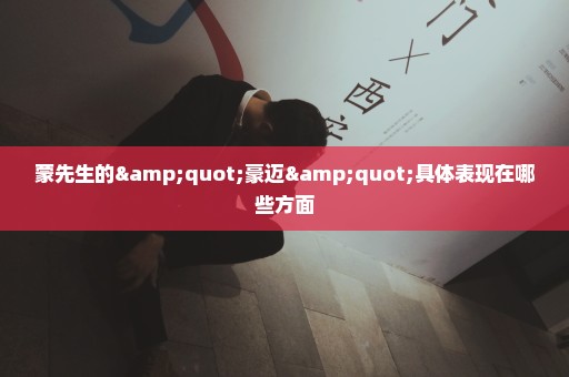 蒙先生的"豪迈"具体表现在哪些方面