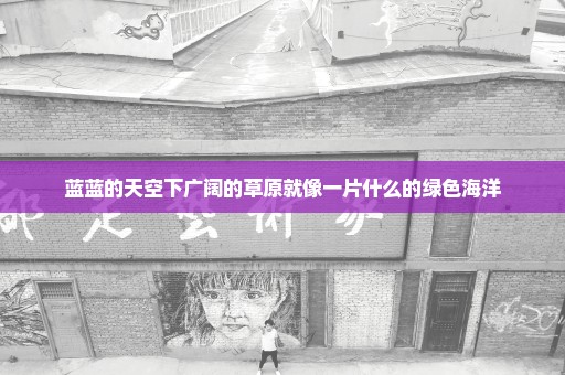 蓝蓝的天空下广阔的草原就像一片什么的绿色海洋