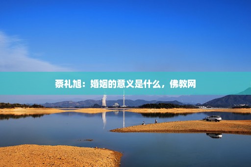 蔡礼旭：婚姻的意义是什么，佛教网