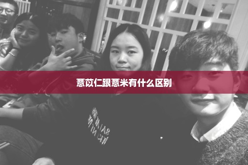 薏苡仁跟薏米有什么区别