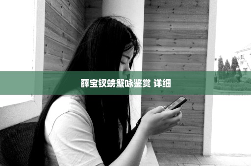 薛宝钗螃蟹咏鉴赏 详细