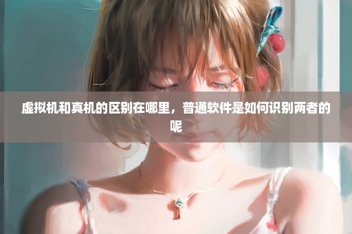 虚拟机和真机的区别在哪里，普通软件是如何识别两者的呢