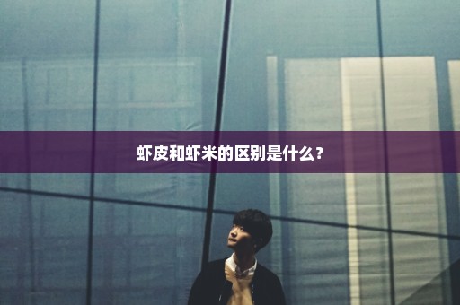 虾皮和虾米的区别是什么？
