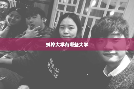 蚌埠大学有哪些大学
