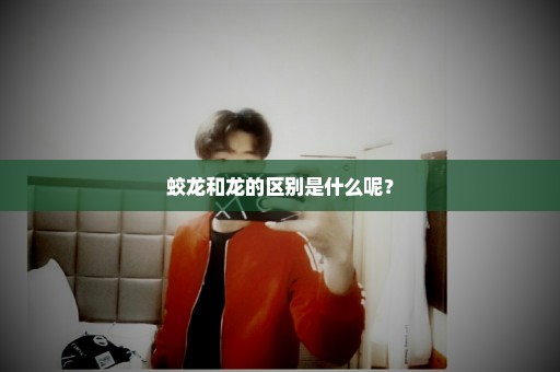 蛟龙和龙的区别是什么呢？