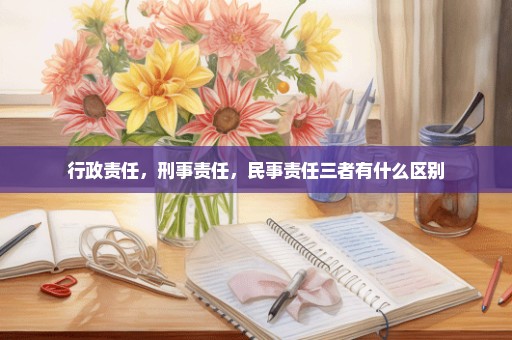 行政责任，刑事责任，民事责任三者有什么区别