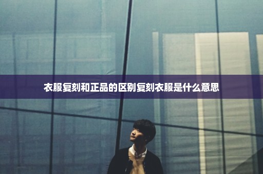 衣服复刻和正品的区别复刻衣服是什么意思