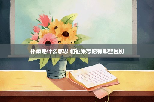 补录是什么意思 和征集志愿有哪些区别