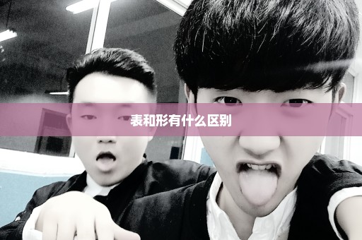 表和形有什么区别