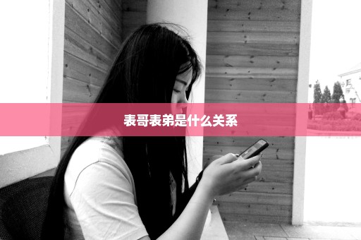 表哥表弟是什么关系