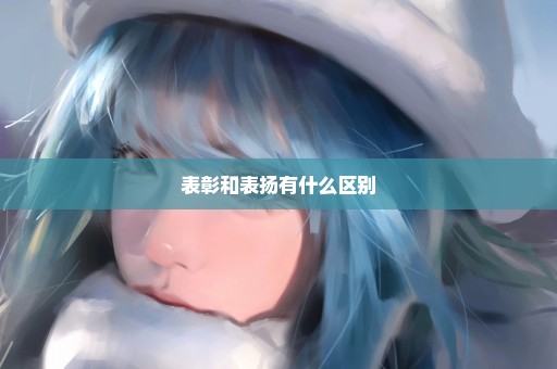 表彰和表扬有什么区别