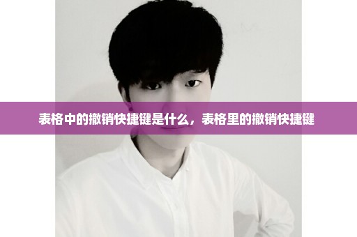 表格中的撤销快捷键是什么，表格里的撤销快捷键 