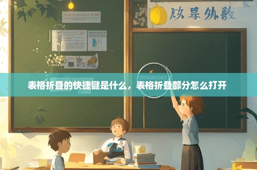 表格折叠的快捷键是什么，表格折叠部分怎么打开 