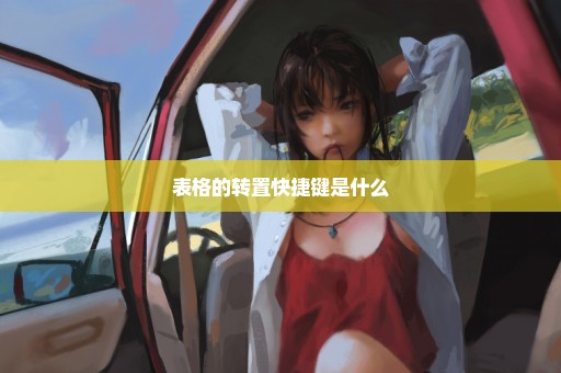 表格的转置快捷键是什么