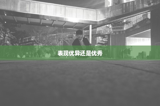 表现优异还是优秀
