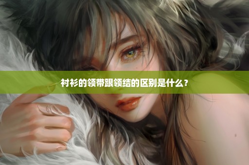 衬衫的领带跟领结的区别是什么？