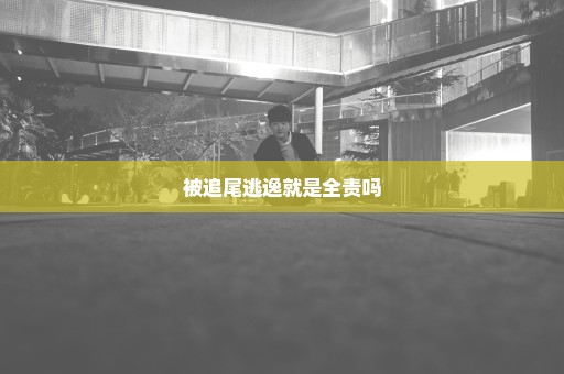 被追尾逃逸就是全责吗