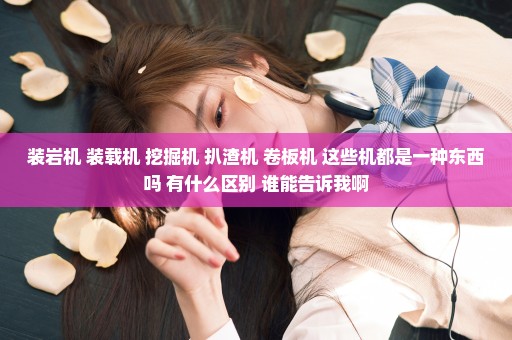 装岩机 装载机 挖掘机 扒渣机 卷板机 这些机都是一种东西吗 有什么区别 谁能告诉我啊