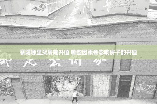 襄阳哪里买房能升值 哪些因素会影响房子的升值