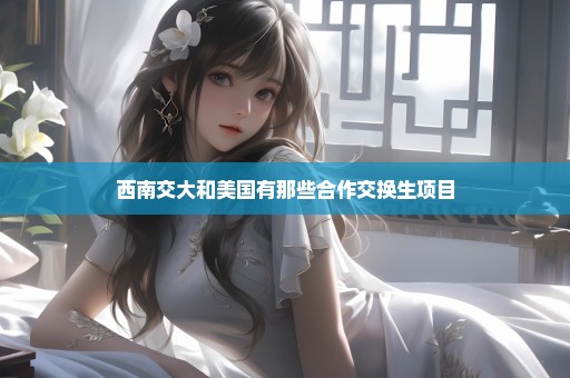 西南交大和美国有那些合作交换生项目