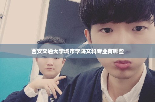 西安交通大学城市学院文科专业有哪些