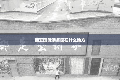 西安国际港务区在什么地方