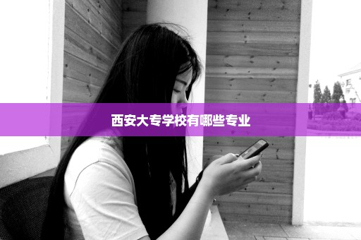 西安大专学校有哪些专业