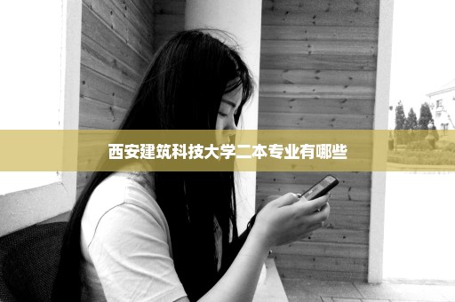 西安建筑科技大学二本专业有哪些