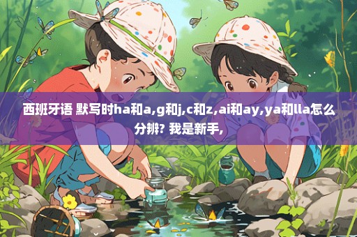 西班牙语 默写时ha和a,g和j,c和z,ai和ay,ya和lla怎么分辨? 我是新手,