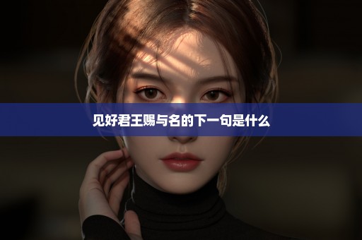 见好君王赐与名的下一句是什么